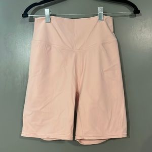 Light pink, high wasted, 5 inch biker shorts, never worn.